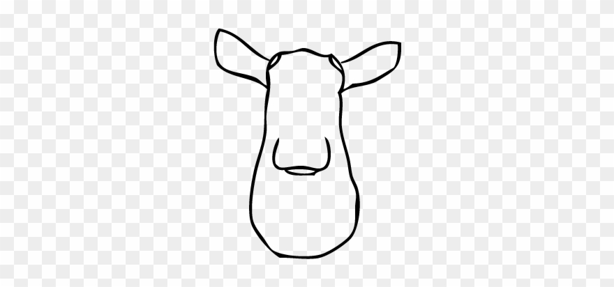 White Faux Taxidermy Moose Head Only - Moose Clipart