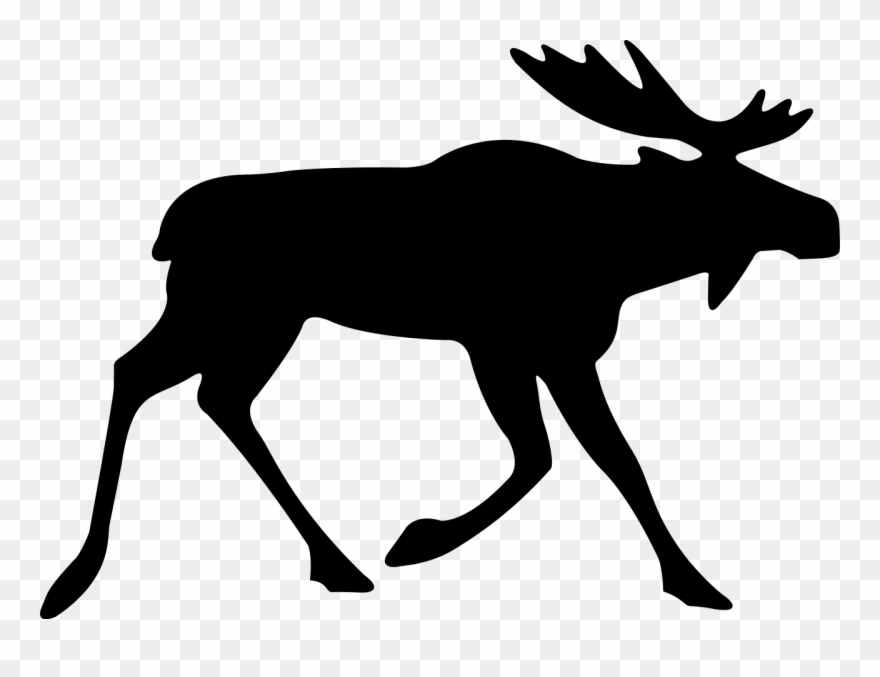 All Black Deer Drawings Clipart