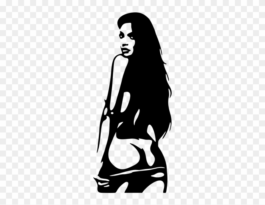 Sexy Girl Decal - Sexy Girls Sticker Clipart