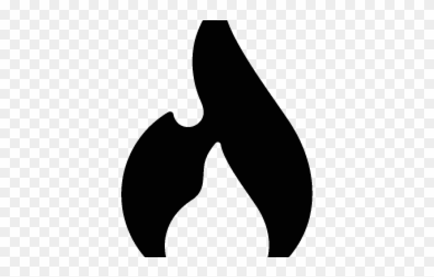 Flame Clipart Silhouette - Black Flame Icon Png Transparent Png