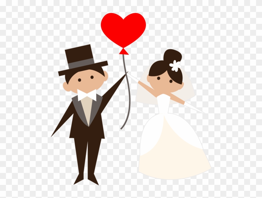 Animated Brides Grooms Wedding Party Stickers Messages - Bride And Groom Png Clipart