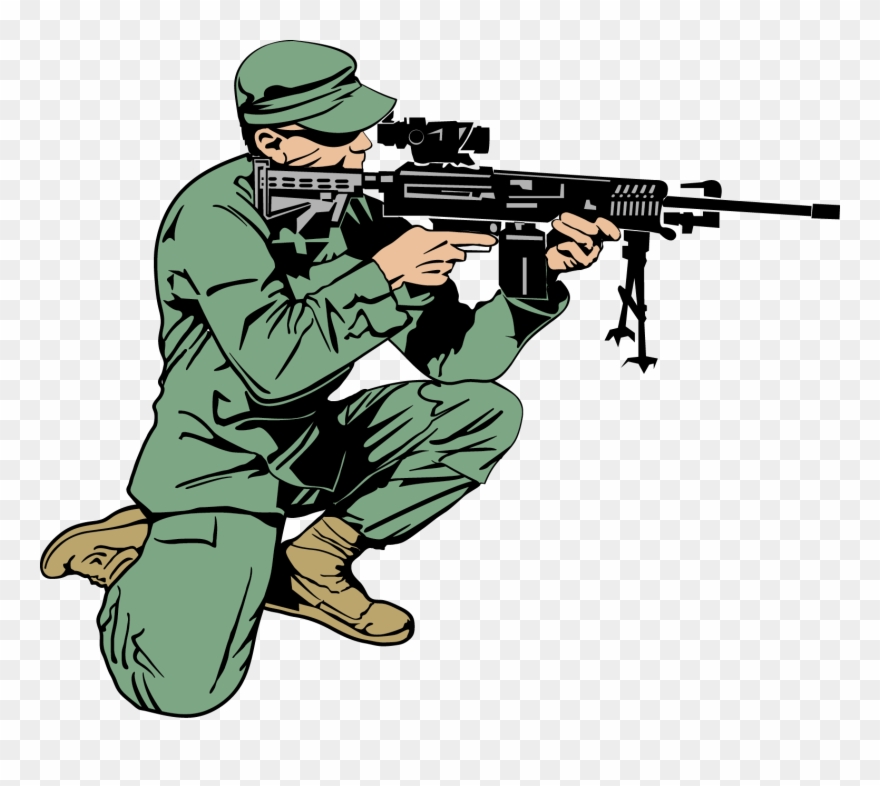 Snipers Clipart Food - Soldier Shooting Clipart Png Transparent Png