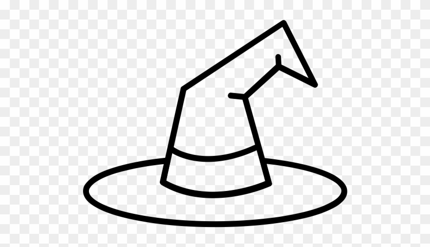 Wizard Hat Rubber Stamp - Transparent White Wizard Hat Clipart