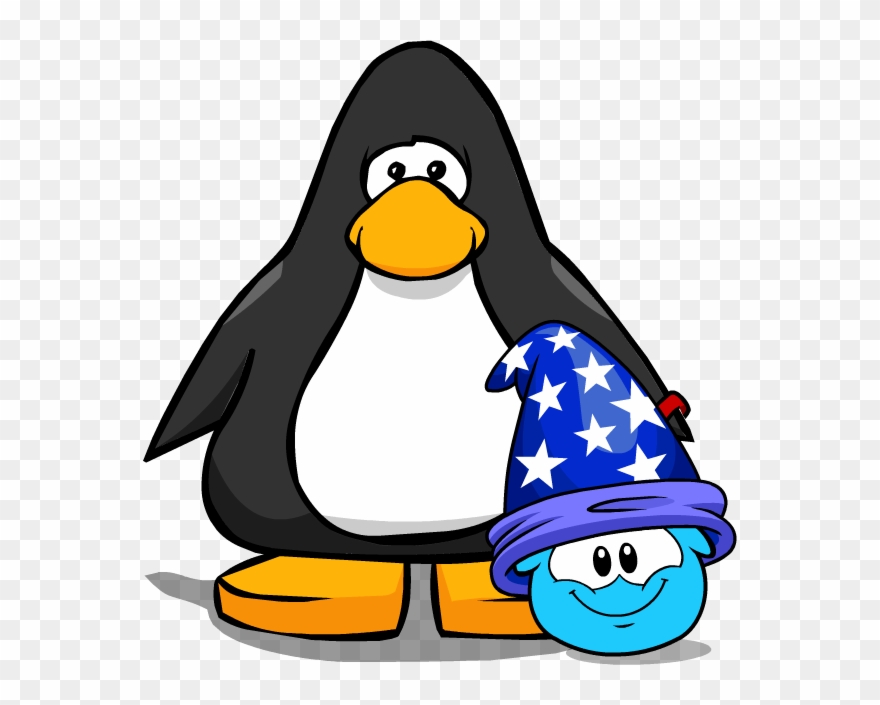 Puffle Hat Wizard Hat Id 83 Player Card - Penguin With Top Hat Clipart
