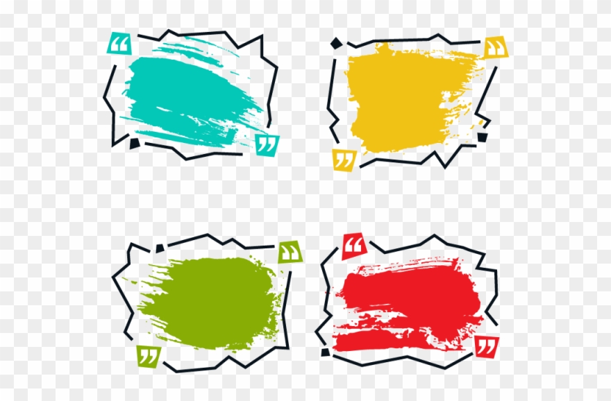 Abstract Shape With Watercolor Splash Banners Eps File - Watercolor Frames Png Clipart