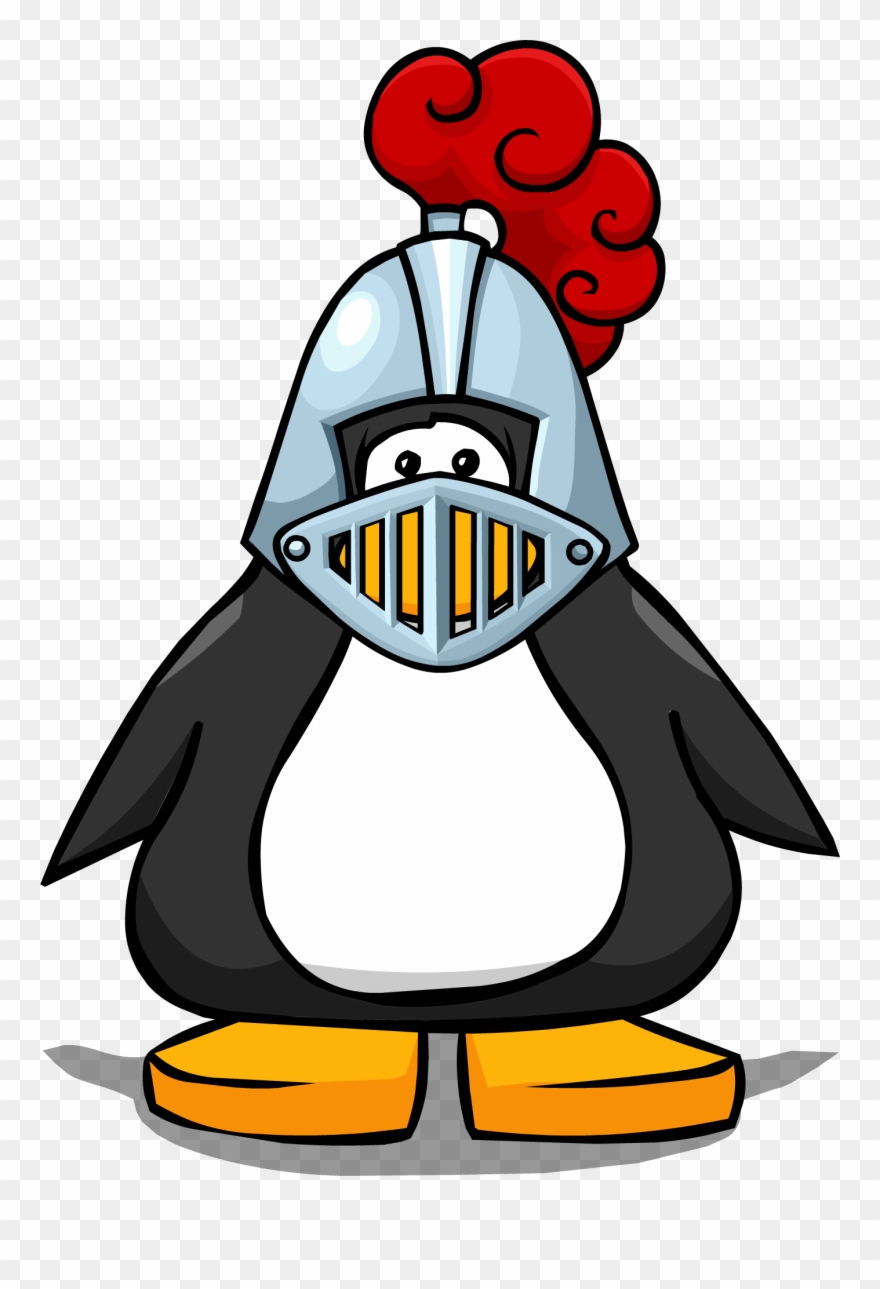 Free Knight Helmet Clip Art Png - Club Penguin With Mohawk Transparent Png
