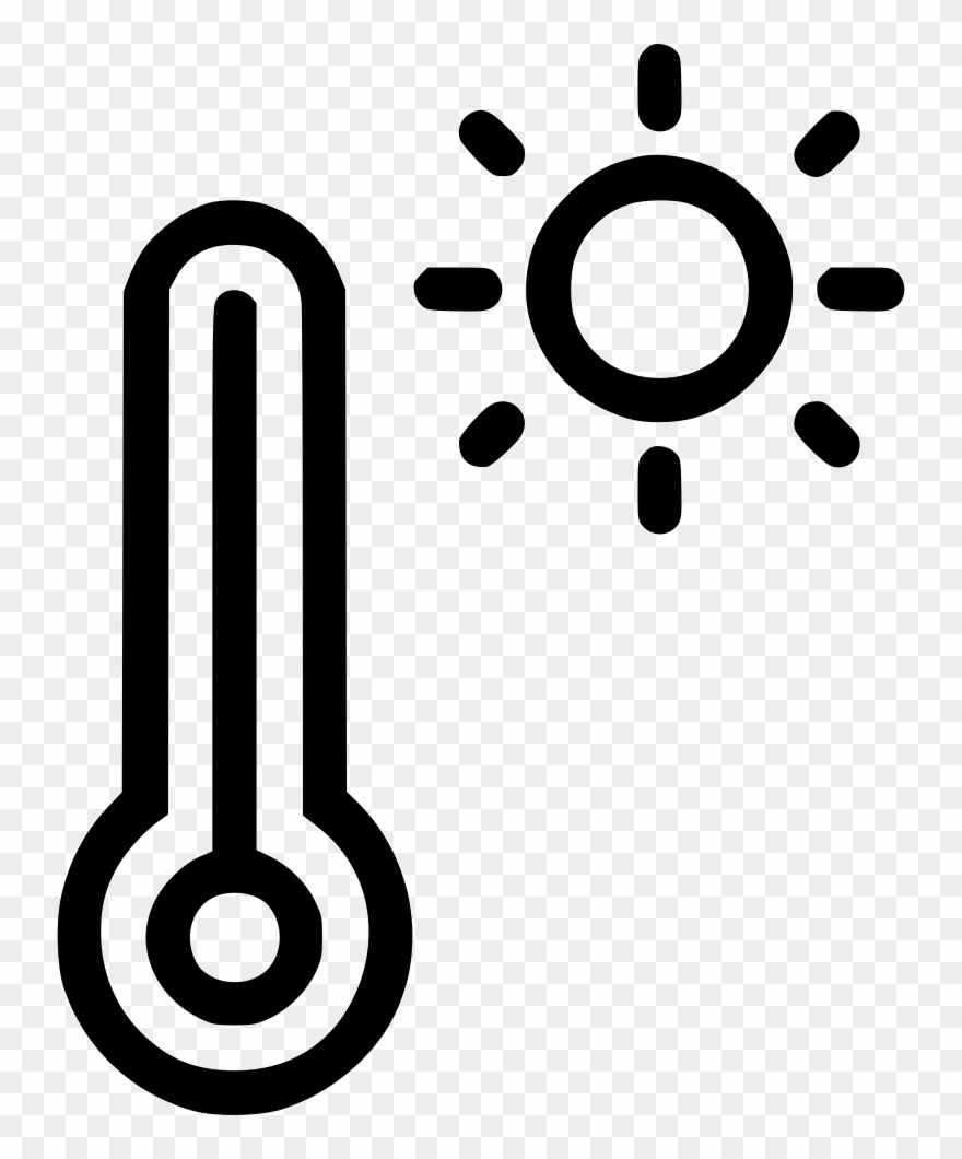Temperature Reading Daytime Weather Thermometer Sun - Thermometer Clipart
