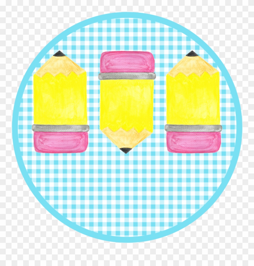 Pencil Trio Gingham Watercolor Clipart - Goedhart Mda P2025 Nvn N - Png Download