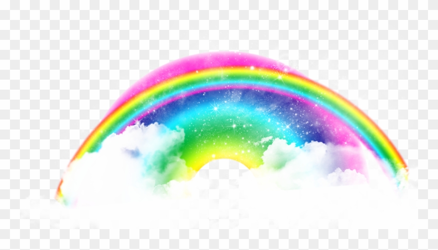 Colorful Frames, Rainbows, Free Images, Rainbow Png, - Rainbow On A Cloud Transparent Background Clipart