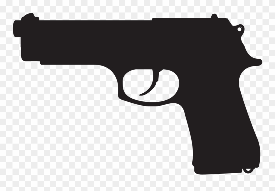 Clip Art Free File Beretta M Svg - Handgun Silhouette - Png Download