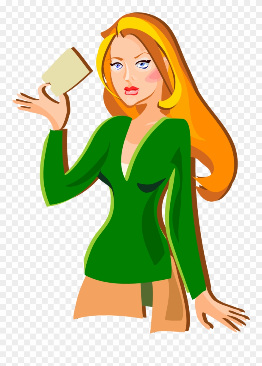 Redhead Holding A Card - No Green Card = No Matrimony: An Immigration Marriage Clipart