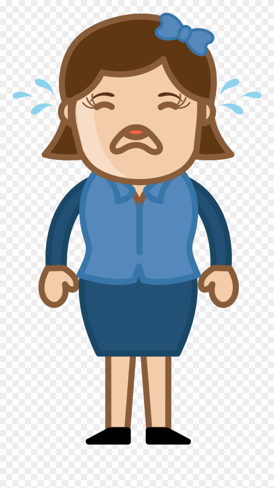 Dibujo Animado De Una Mujer Llorando Clipart