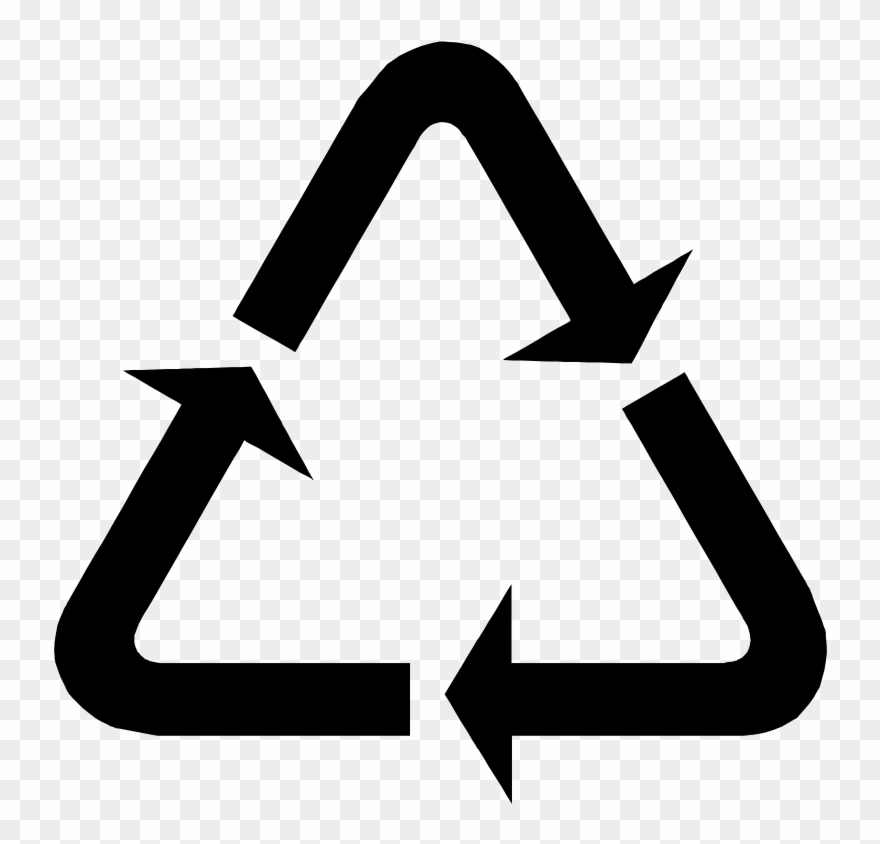 Plastic Recycles Common Symbol - Black Eco Friendly Logo Clipart