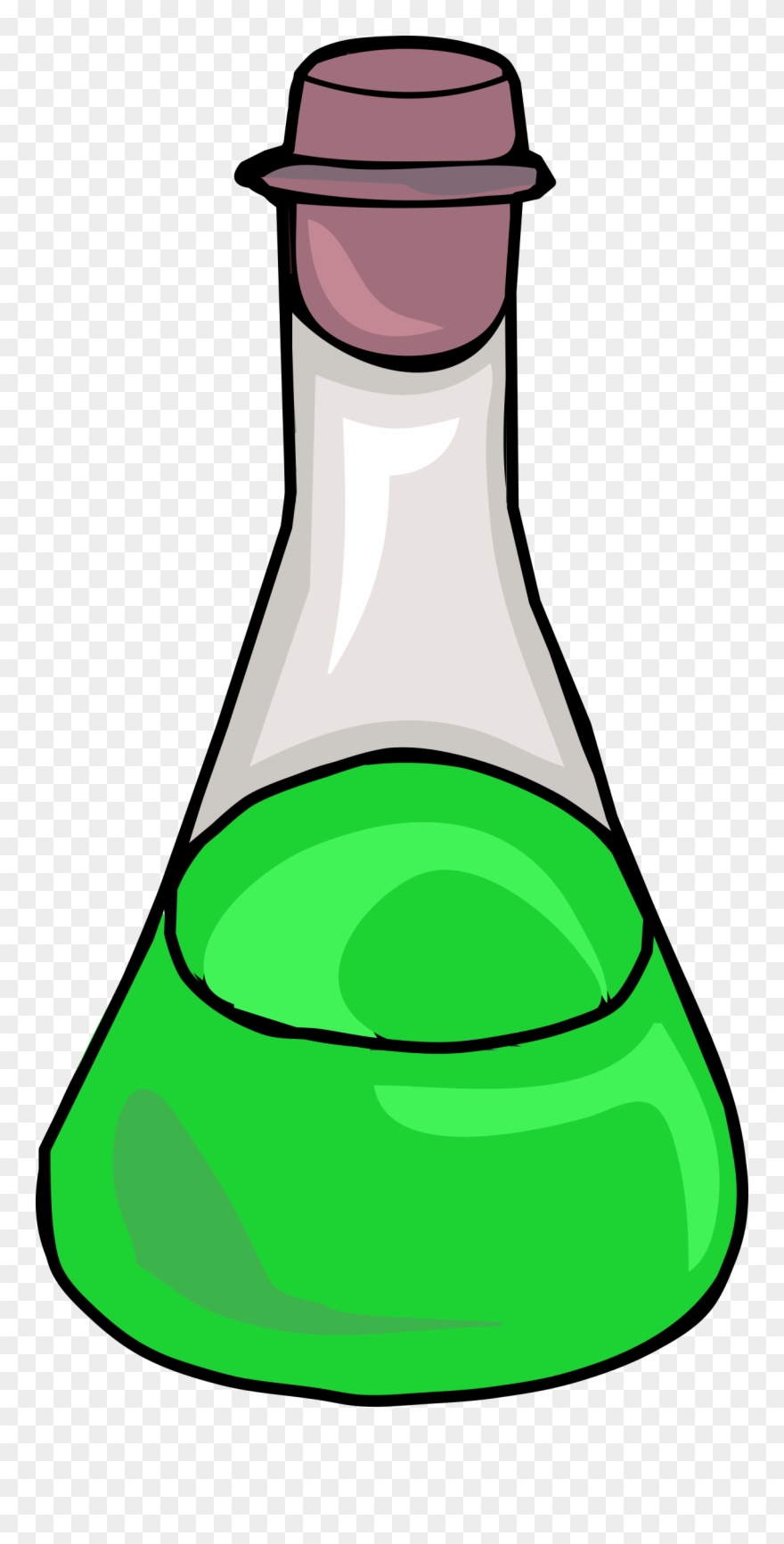 Green Bottle Big Image Png - Science Bottle Clipart