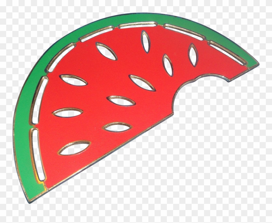 Wm Rogers Silverplate Enamel Watermelon Trivet - Knife Clipart