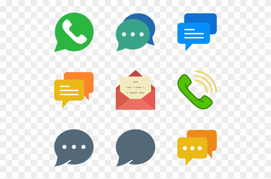 Dialogue Assets - Speech Bubble Icon Flat Clipart