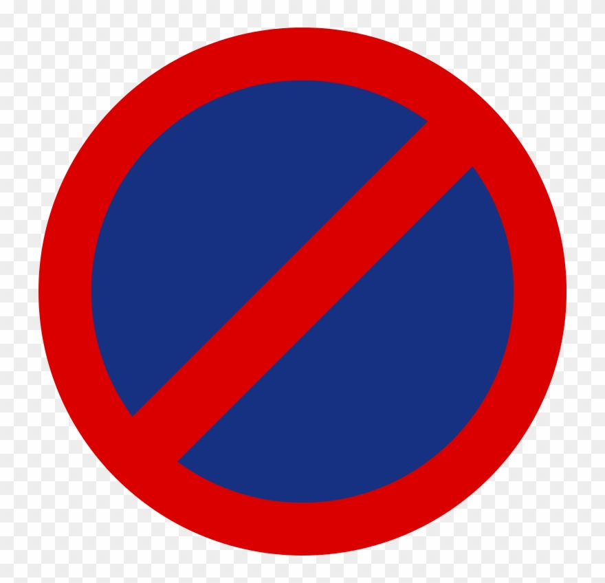 Mauritius Road Signs - No Parking Symbol Blue Png Clipart