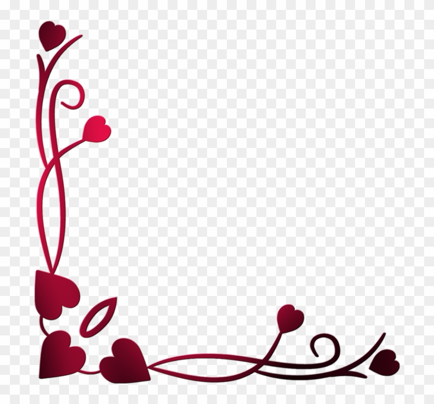 Love Blogger Valentine's Day - Love Border Design Png Clipart