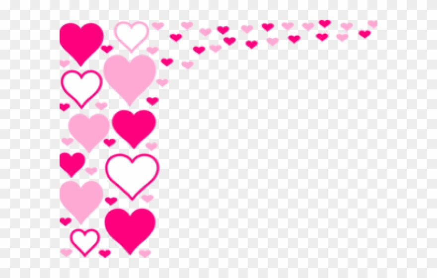 Border Design Pink Heart Clipart