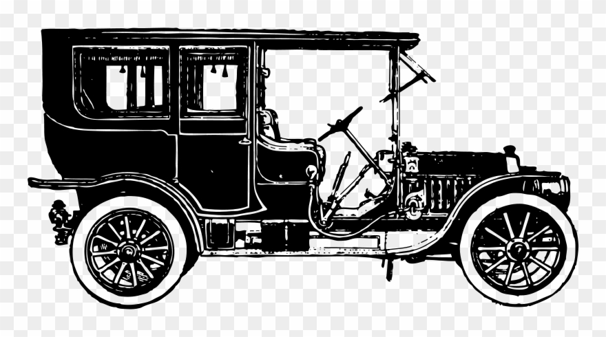 Car Free Peerless Automobile - Alter Brauner Wagen Runde Wanduhr Clipart