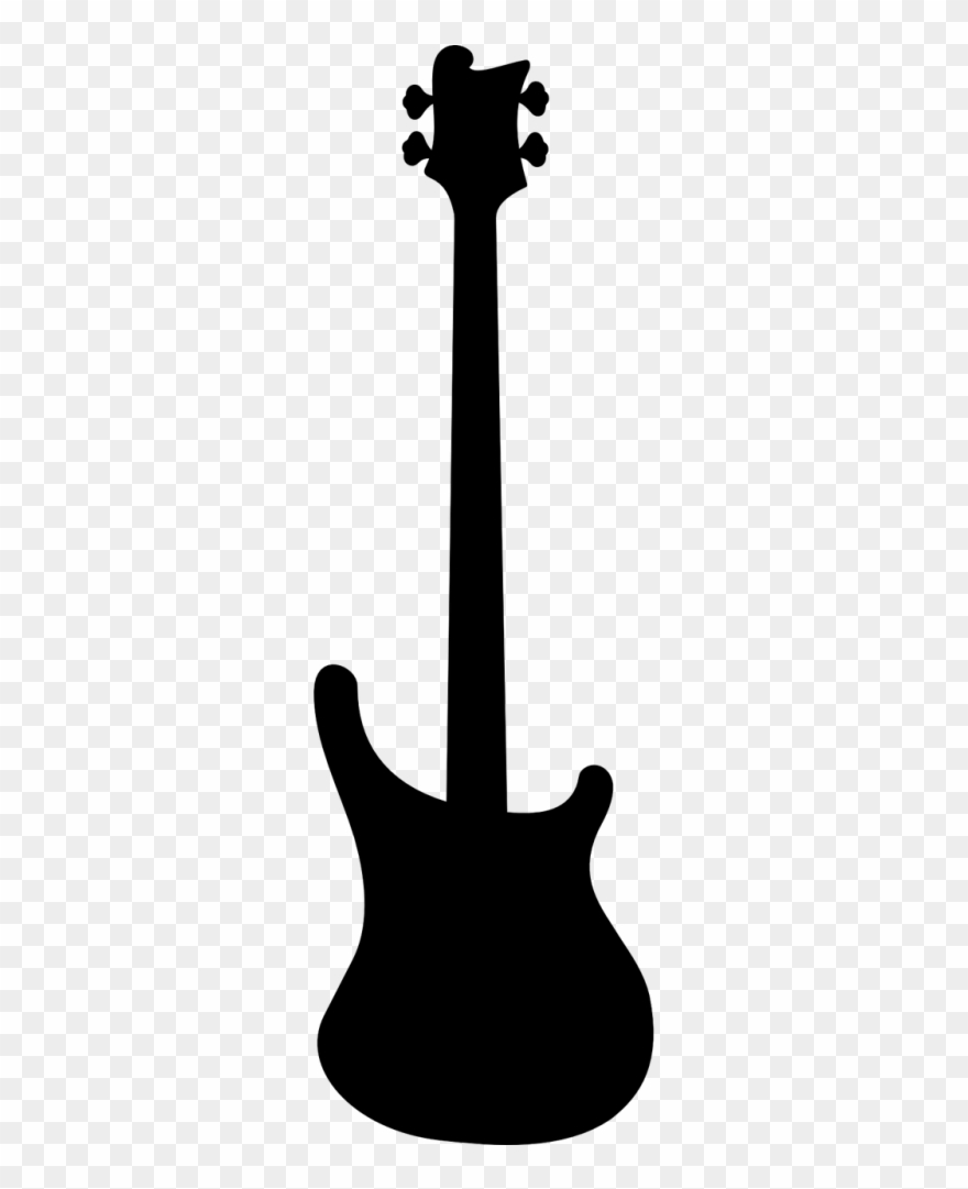 String - Hofner Bass Guitar Silhouette Clipart