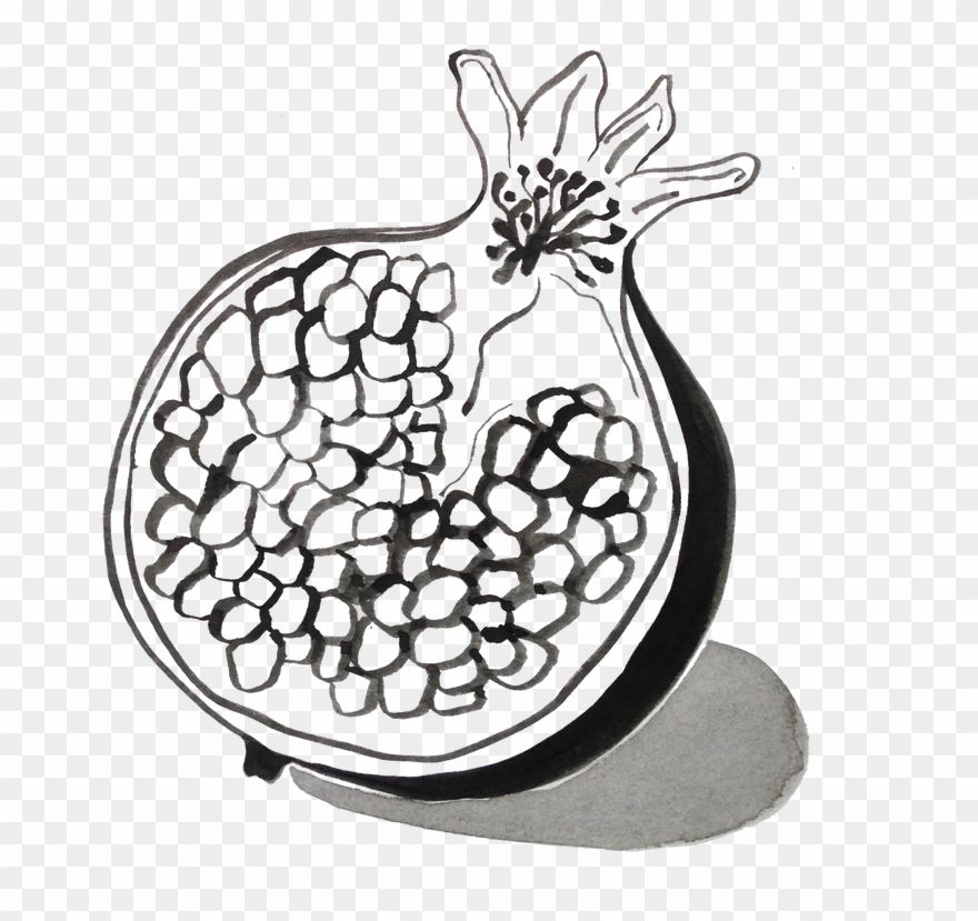 Pomegranate Drawing At Getdrawings - Pomegranate Black And White Clipart