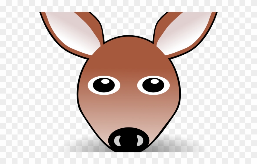 Kangaroo Clipart Ear - Cartoon Kangaroo Face - Png Download