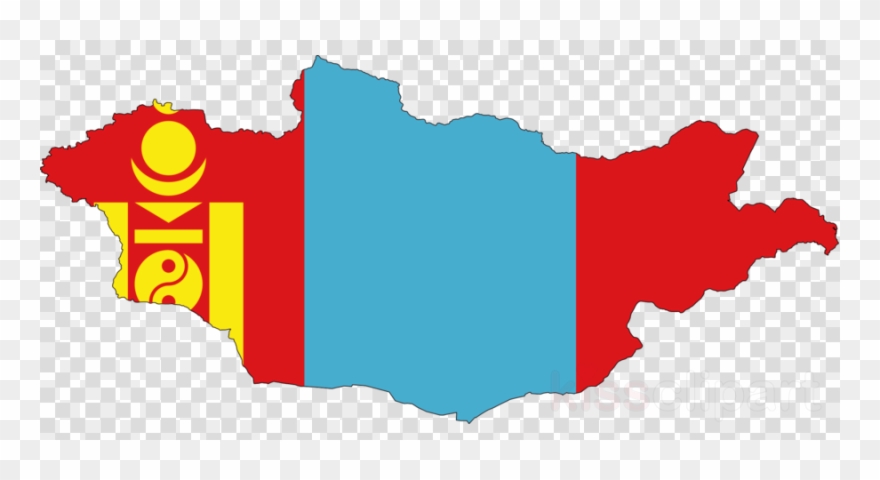 Mongolia On Mongolia Flag Clipart Flag Of Mongolia - Mongolia Flag Map - Png Download