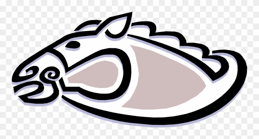 Vector Illustration Of Quadruped Equine Race Horse Clipart