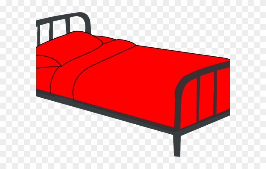 Bed Clipart Transparent Background - Bed Clipart Red - Png Download