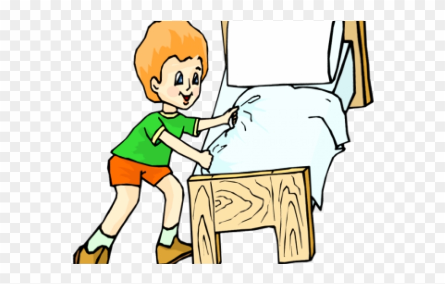 Bed Clipart Childrens Bed - Cleaning The Bed Clipart - Png Download