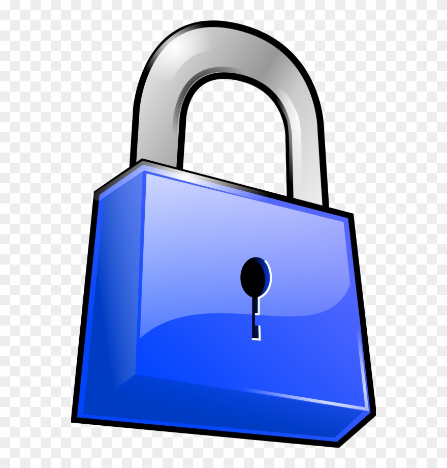 Closed Lock Vector Clip Art - Lock - Png Download