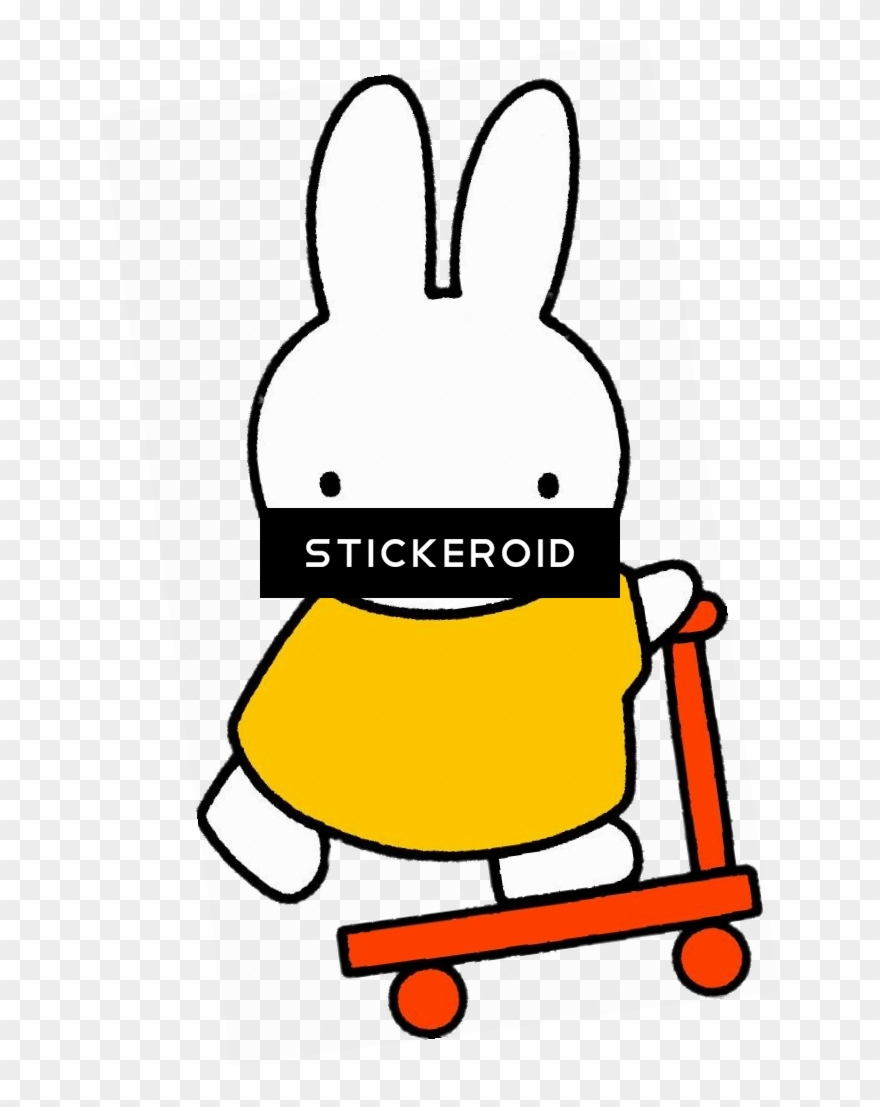 Miffy On Scooter - Miffy Clipart