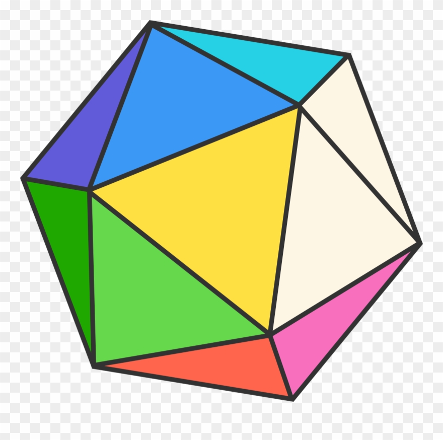 What Is The Minimum Number Of Colors You Need To Color - Icosahedron 3 Colouring Clipart