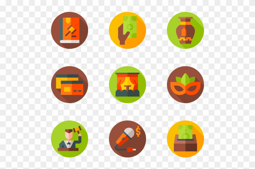 Auction - Communication Flat Icon Png Clipart