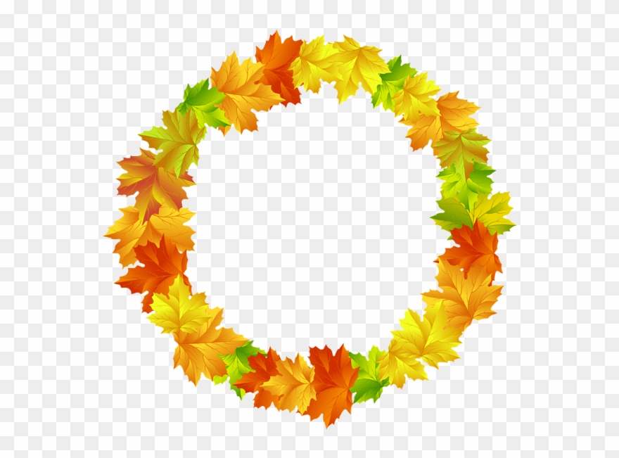 Fall Leaves Round Border Frame Png Clip Art Image - Fall Leaves Border Round Transparent Png