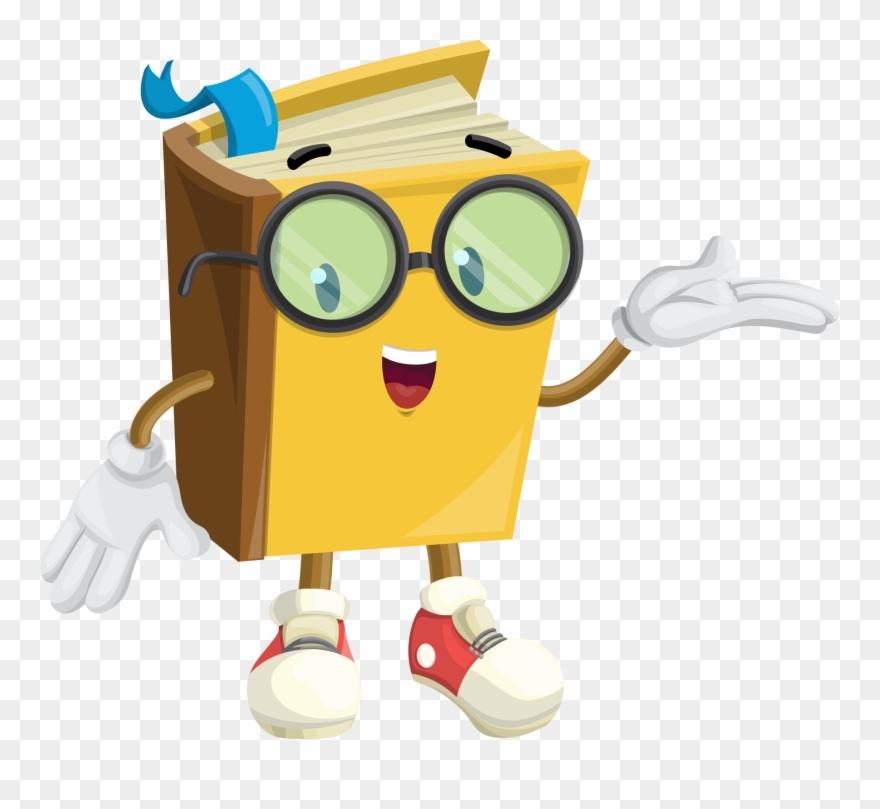 Handwriting Clipart - Cartoon Book Character - Png Download