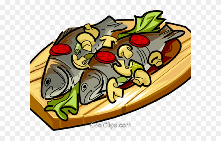 Vegetables Clipart Fish - Fish Dish Clipart Png Transparent Png