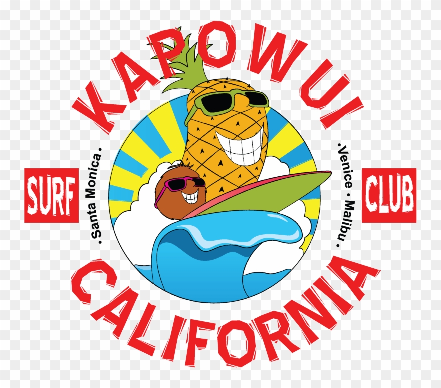 Surf Lessons Los Angeles - Kapowui Logo Clipart