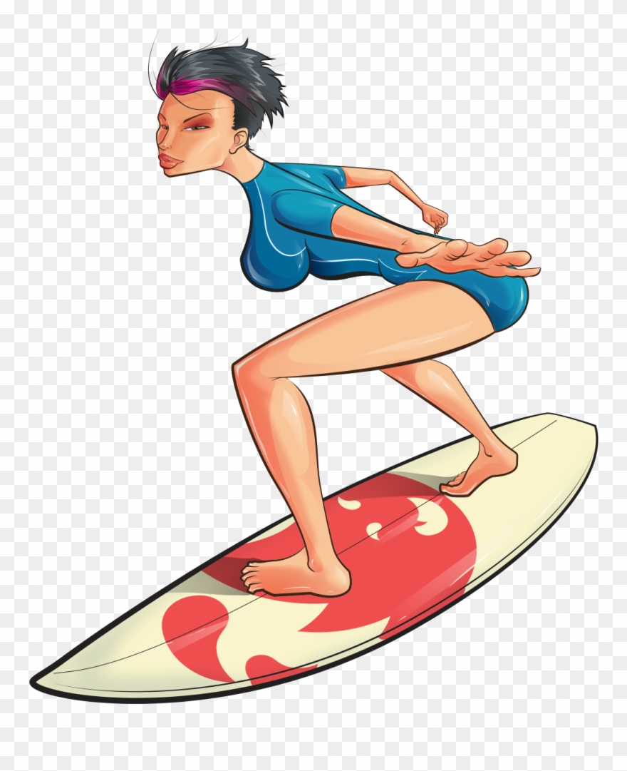 Surfing - Surfer Png Clipart