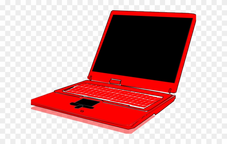 Laptop Clipart Red - Red Computer Clipart - Png Download