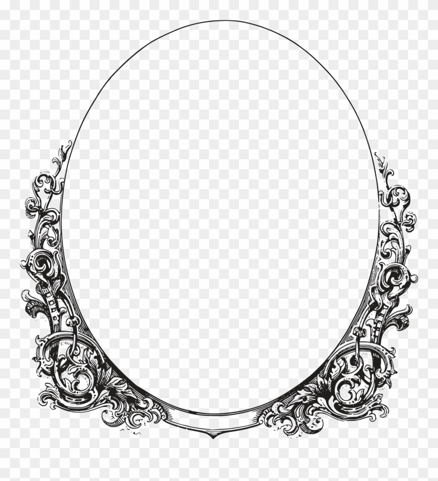 Stock Vector - Oval Frame Vector Png Clipart