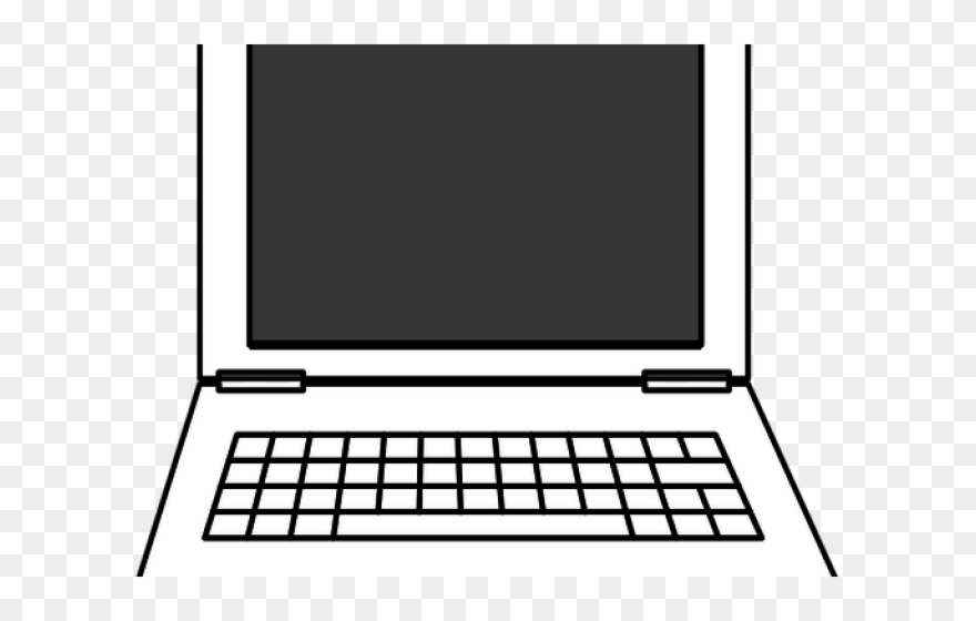 Laptop Clipart Black And White - Black And White Laptop Clipart - Png Download