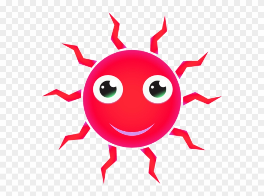 Red Sun Cartoon Png Clipart