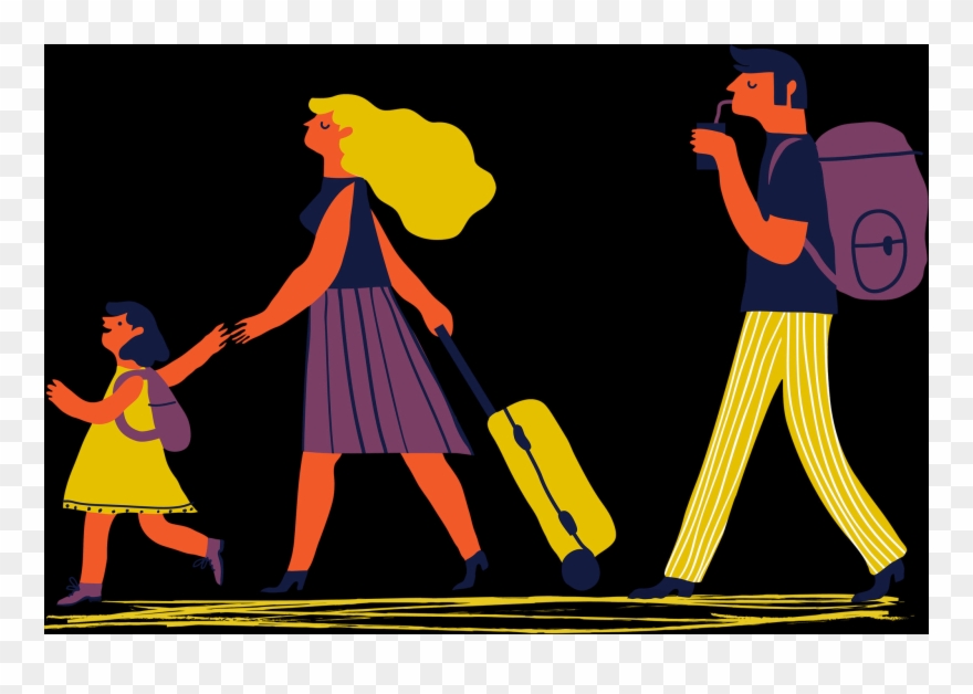 Family Trip - Illustration Clipart
