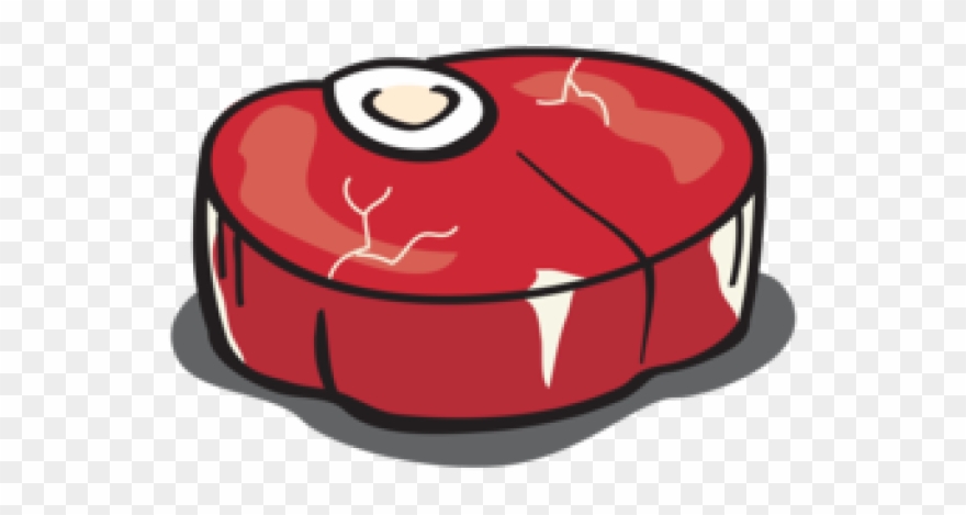 Steak Clipart Circle Bone - Cartoon - Png Download