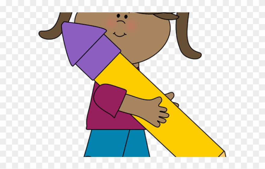 Girl Writing Clipart - Count And Tell How Many - Png Download