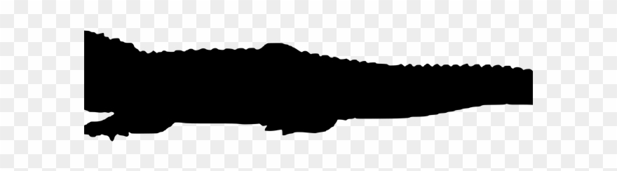 Silhouette Clipart Alligator - Nile Crocodile - Png Download