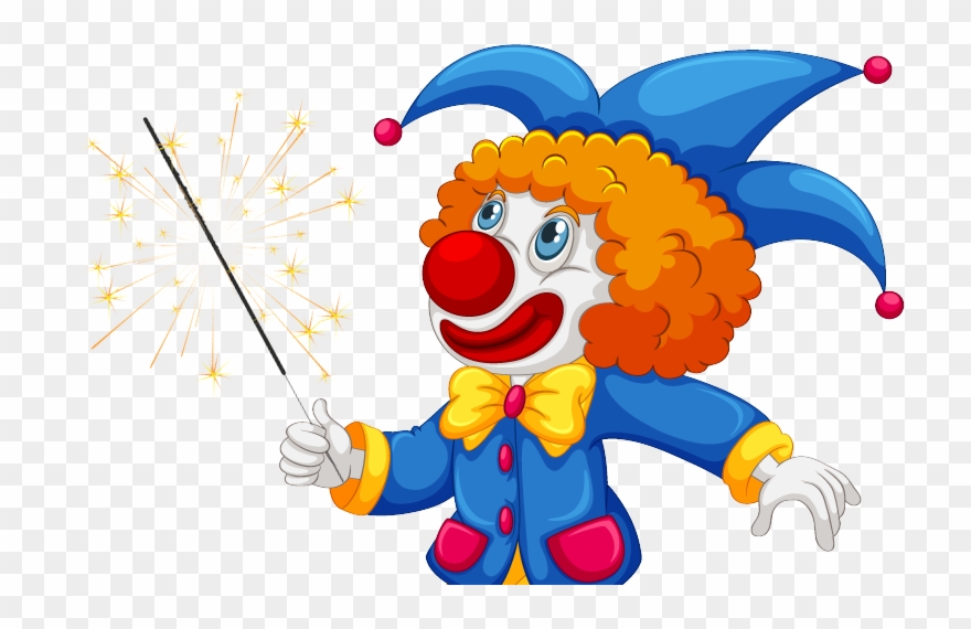 Clown Riding A Unicycle Clipart