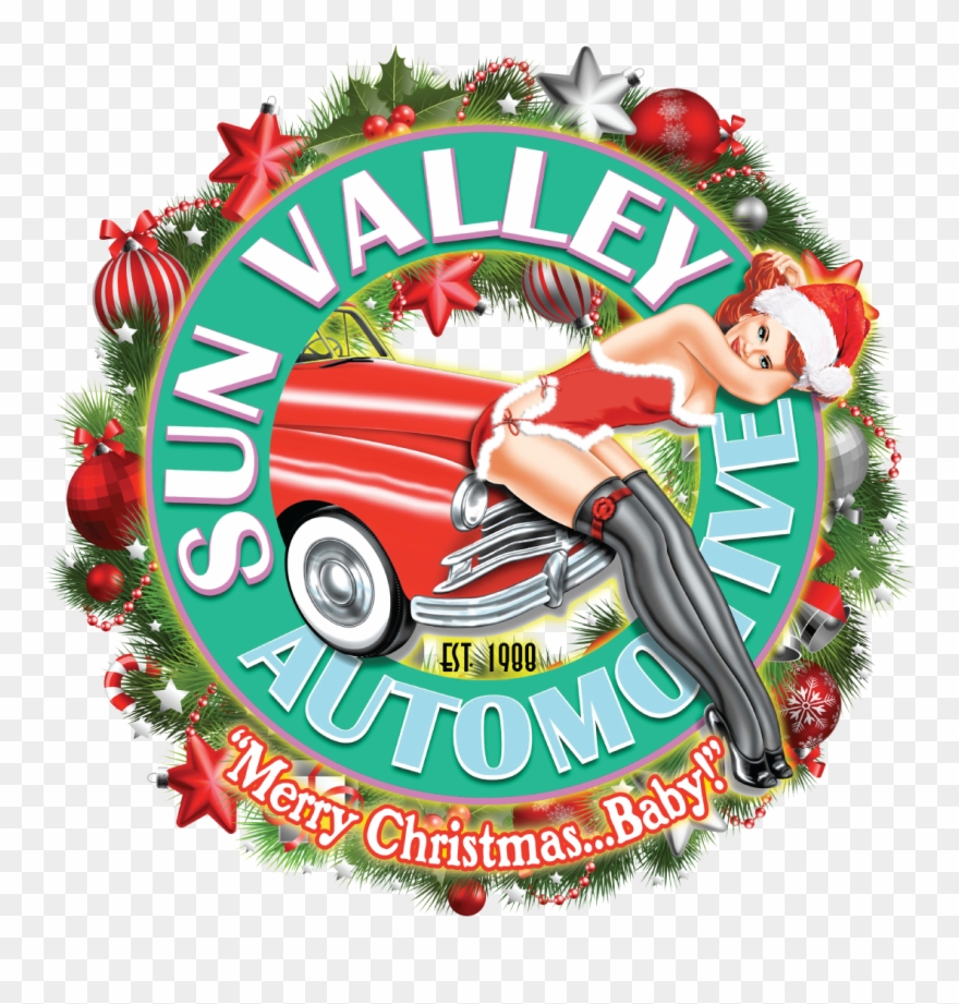 Sun Valley Christmas Pinup Go Sml - Christmas Ornament Clipart